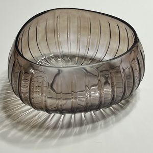 BOGO 1/2 OFF Vintage Pear Shaped Deep Serving Dish. Light Purple curved pattern